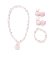 【スラプリ】ウサギイチゴイルカヘアピン＋ネックレス＋ブレスレットセット