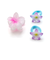 ハイビスカスヘアクリップ＋ヘアゴム3点セット