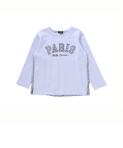 チェックスムース切り替えパッチロゴ長袖Tシャツ(90~160cm)