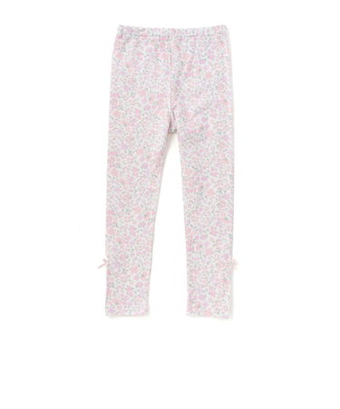 【お揃い】裾レースリボン付きベア天竺レギンス(80~130cm)