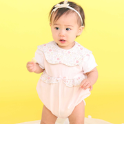 【ボックス付き】メロウ花柄＆恐竜ロンパース＋スタイセットベビー(70~80cm)