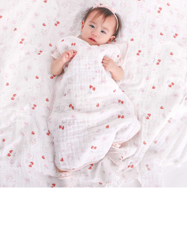 【お揃い】モチーフ総柄ガーゼスリーパーベビー