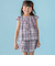 【店舗限定】チェックブラウス＋ショートパンツセットアップ(95～150cm)