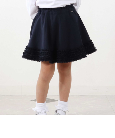 【店舗限定】裾フリルインナーパンツ付きフレアスカート(100～150cm)