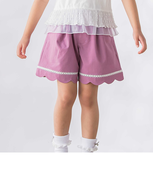 【店舗限定】裾はしごレースキュロット(95~160cm)