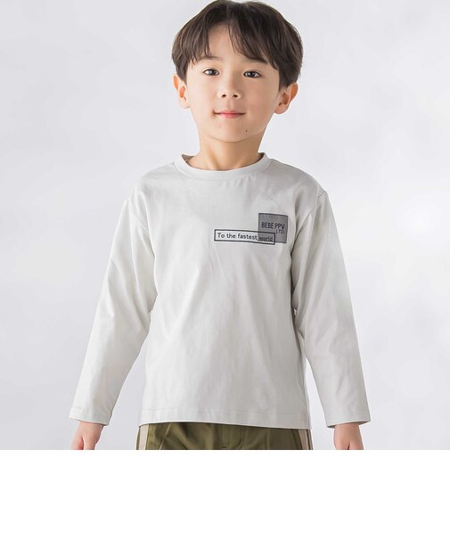 【店舗限定】天竺プリントラウンドロゴロングTシャツ(95～160cm)