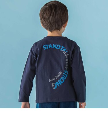 【店舗限定】天竺プリントラウンドロゴロングTシャツ(95～160cm)