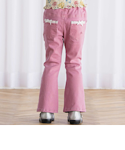 ジョグデニムフレアロングパンツ(90~160cm)