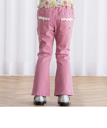 ジョグデニムフレアロングパンツ(90~160cm)