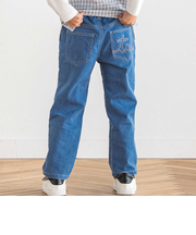 ジョグデニムステッチロゴストレッチロングパンツ(90~160cm)