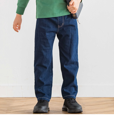 ジョグデニムステッチロゴストレッチロングパンツ(90~160cm)