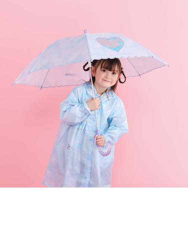 【お揃い】ハートキラキラプリント総柄傘(45~50cm)