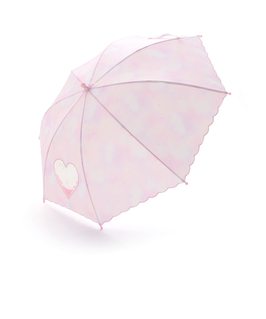 【お揃い】ハートキラキラプリント総柄傘(45~50cm)