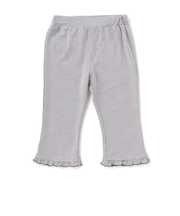 裾フリル7分丈デニムニットチェックレギンス(80~120cm)