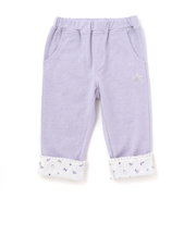 裾折り返しレース7分丈ツイルパンツ(80~120cm)