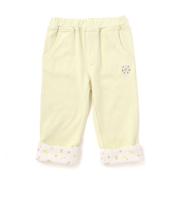 裾折り返しレース7分丈ツイルパンツ(80~120cm)