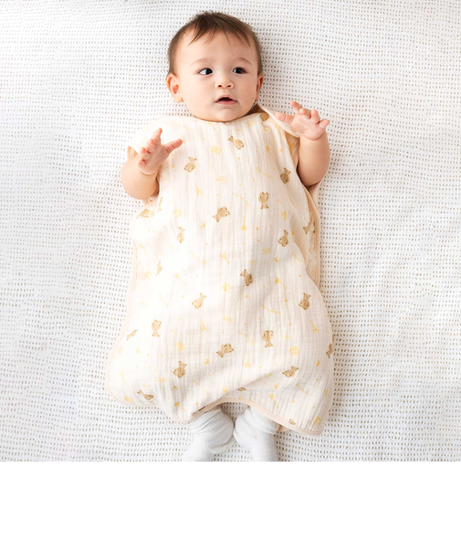 【お揃い】ガーゼアニマルプリントスリーパー(50~90cm)