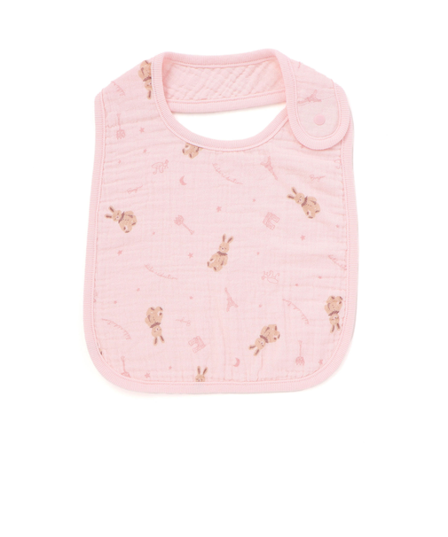 【お揃い】ガーゼアニマルプリントスタイ