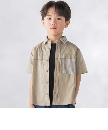 ストライプ組み合わせシャツ(95~150cm)