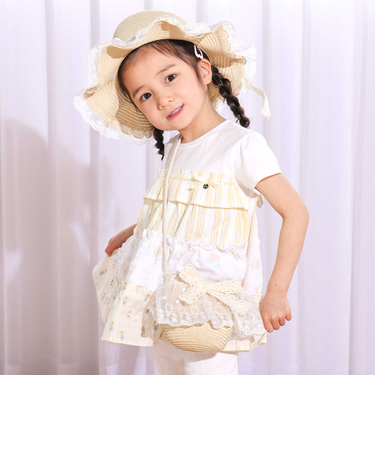 モチーフ付きハット&ポシェット