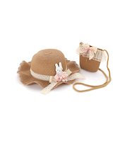 モチーフ付きハット&ポシェット