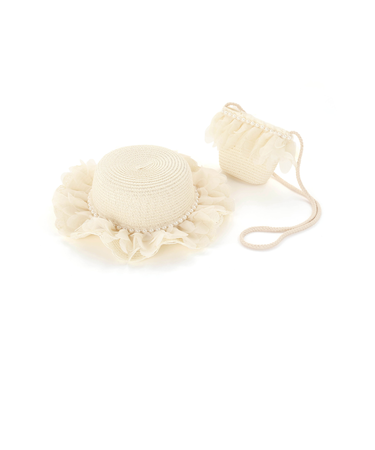 モチーフ付きハット&ポシェット