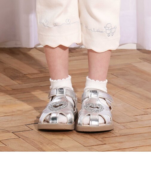 ハートラメグルカサンダル(14~18cm)