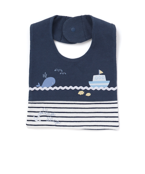 【マリンシリーズ】イカリ刺しゅうスタイベビー