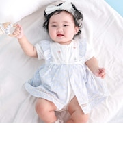 【マリンシリーズ】マリン刺しゅうカバーオールベビー(70~80cm)