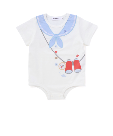 【マリンシリーズ】コンパス+望遠鏡モチーフセーラーボディミニベビー(70~80cm)