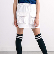 ギャザーポケット付きタフタスカパン(110~150cm)