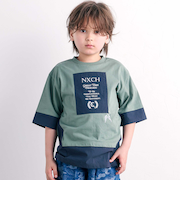 タフタ切り替え天竺半袖Tシャツ(110~150cm)