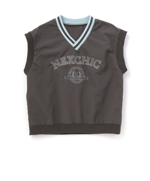 Vネックタフタプルオーバーベスト(110~150cm)