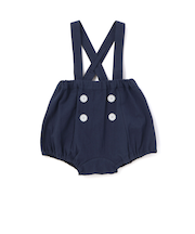 【マリンシリーズ】ヒレモチーフサスペンダー付きブルマベビー(70~80cm)