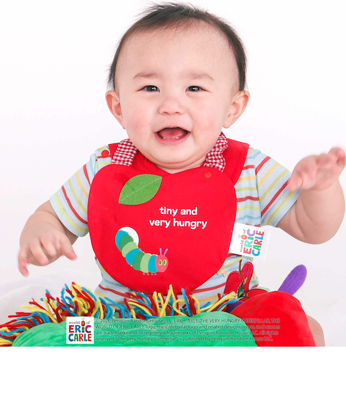 【絵本コラボ-はらぺこあおむし-】無地&チェック柄スタイベビー