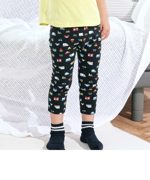 【スララク/防汚加工】前後フリーで時短!パパパッと穿ける7分丈前向きパンツ(80~120cm)