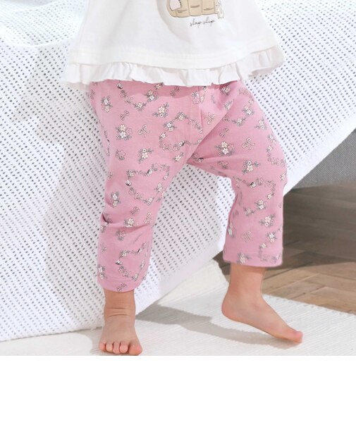 【スララク/防汚加工】前後フリーで時短!パパパッと穿ける7分丈前向きパンツ(80~120cm)