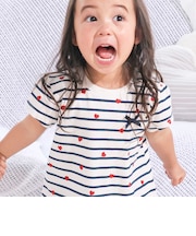 【スララク/防汚加工/オーガニックコットン】ときめき女の子半袖Tシャツ(80~130cm)