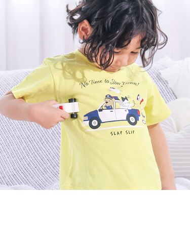 【スララク/防汚加工/オーガニックコットン】わくわく男の子半袖Tシャツ(80~130cm)