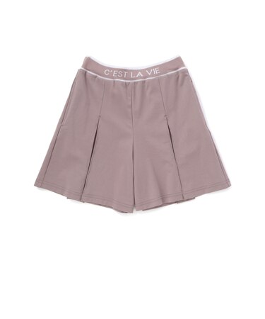 ウエストロゴポンチボックスプリーツキュロットパンツ(90~160cm)