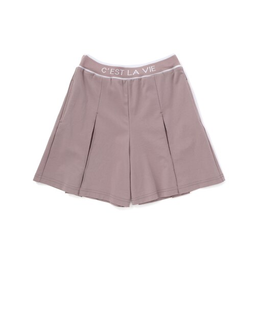 ウエストロゴポンチボックスプリーツキュロットパンツ(90~160cm)