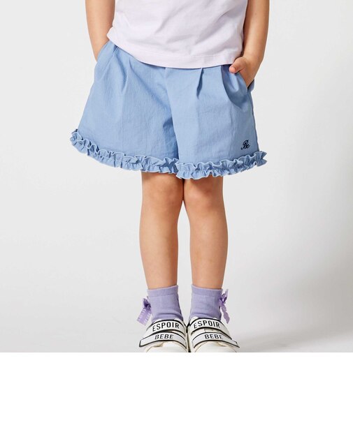 ストレッチワッシャー裾フリルショートパンツ(90~150cm)