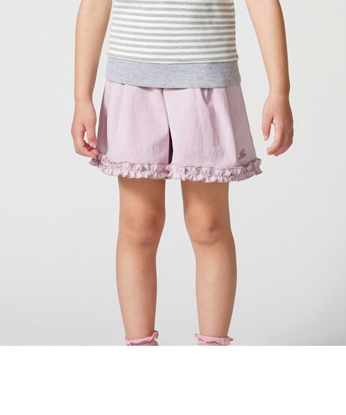 ストレッチワッシャー裾フリルショートパンツ(90~150cm)