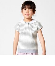 セーラーカラーリブボーダーTシャツ(90~160cm)