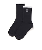 【 ニコ☆プチ 】【日本製】ハートロゴ刺しゅうソックス(19~24cm)