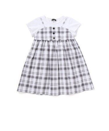マドラスチェックキャミドッキングワンピース(80~150cm)