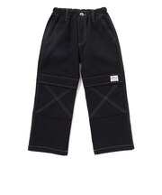 アーカイブ配色ステッチ ワイドストレッチパンツ(110~160cm)