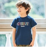 マルチカラーロゴプリント天竺半袖Tシャツ(90~150cm)