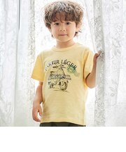 スラブ天竺乗り物スケッチ半袖Tシャツ(80~140cm)