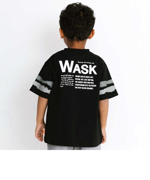 【接触冷感】ソデカラーペイント×バックロゴ クールタッチTシャツ(110~160cm)